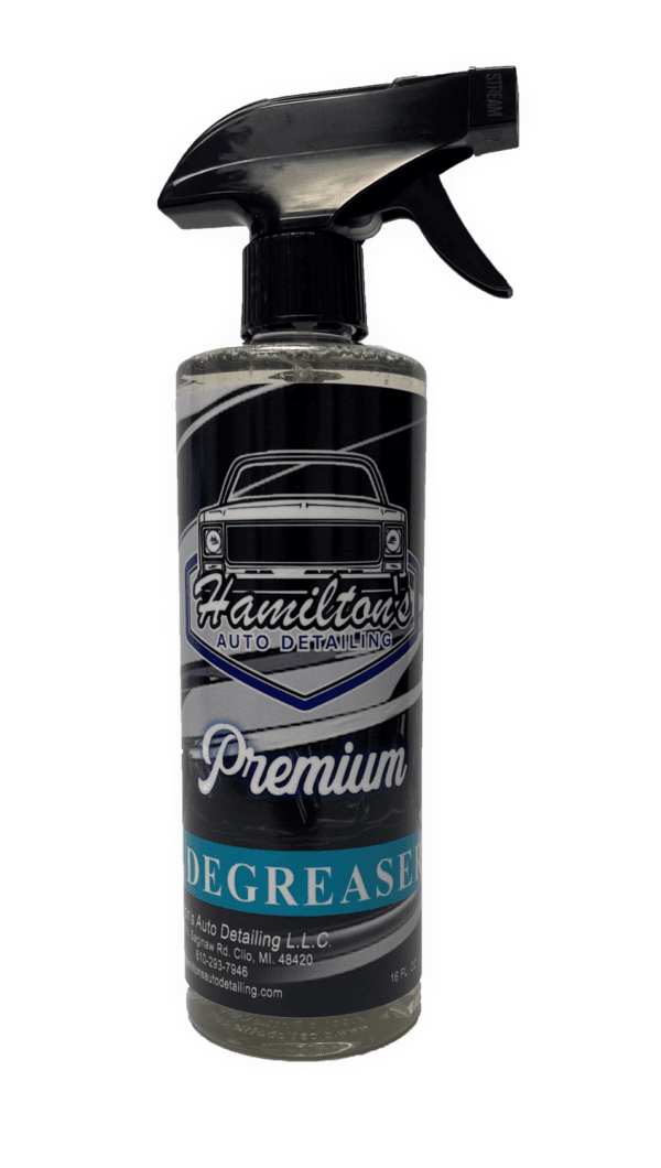 A bottle of car degreaser is shown.